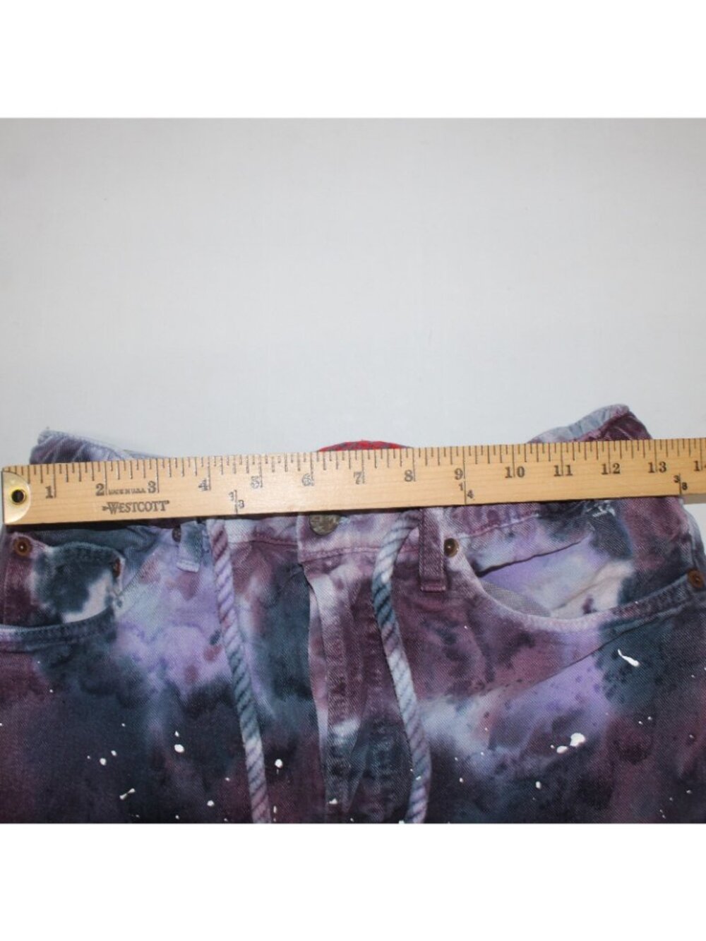 Dr Collectors Hollywood Shorts Sz XS x 7 Navy Blue Purple White Denim No Fabric - Picture 8 of 11